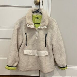 Zara fleece pullover kids size 13 fits adult XS